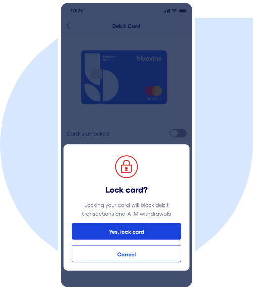 Bluevine Business Debit Card Lock